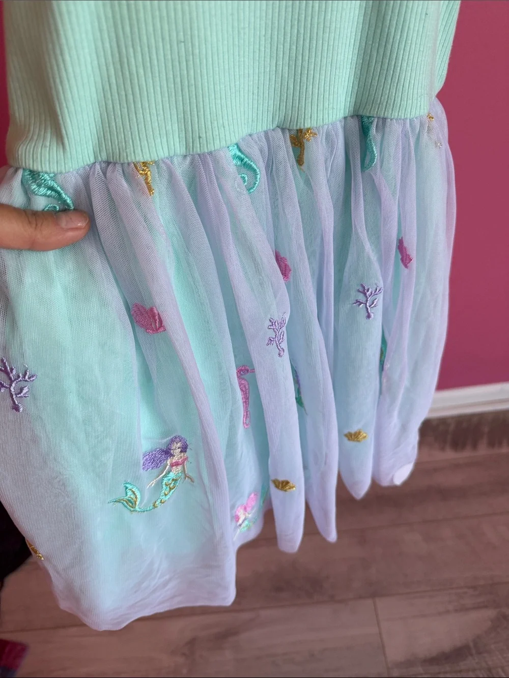 Zunie Mint and Lavender Mermaid Tulle Dress